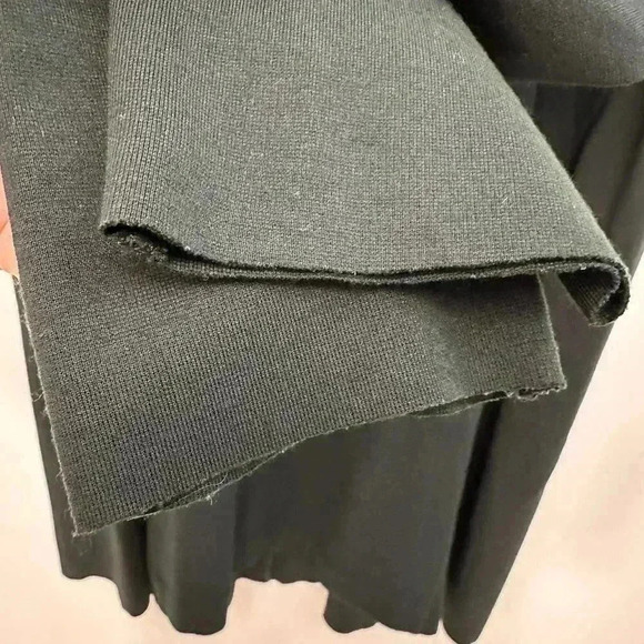 COS Wool Cotton Blend A-Line Long Sleeve Shift Jersey Dress Wool Panel Green M - Picture 7 of 16